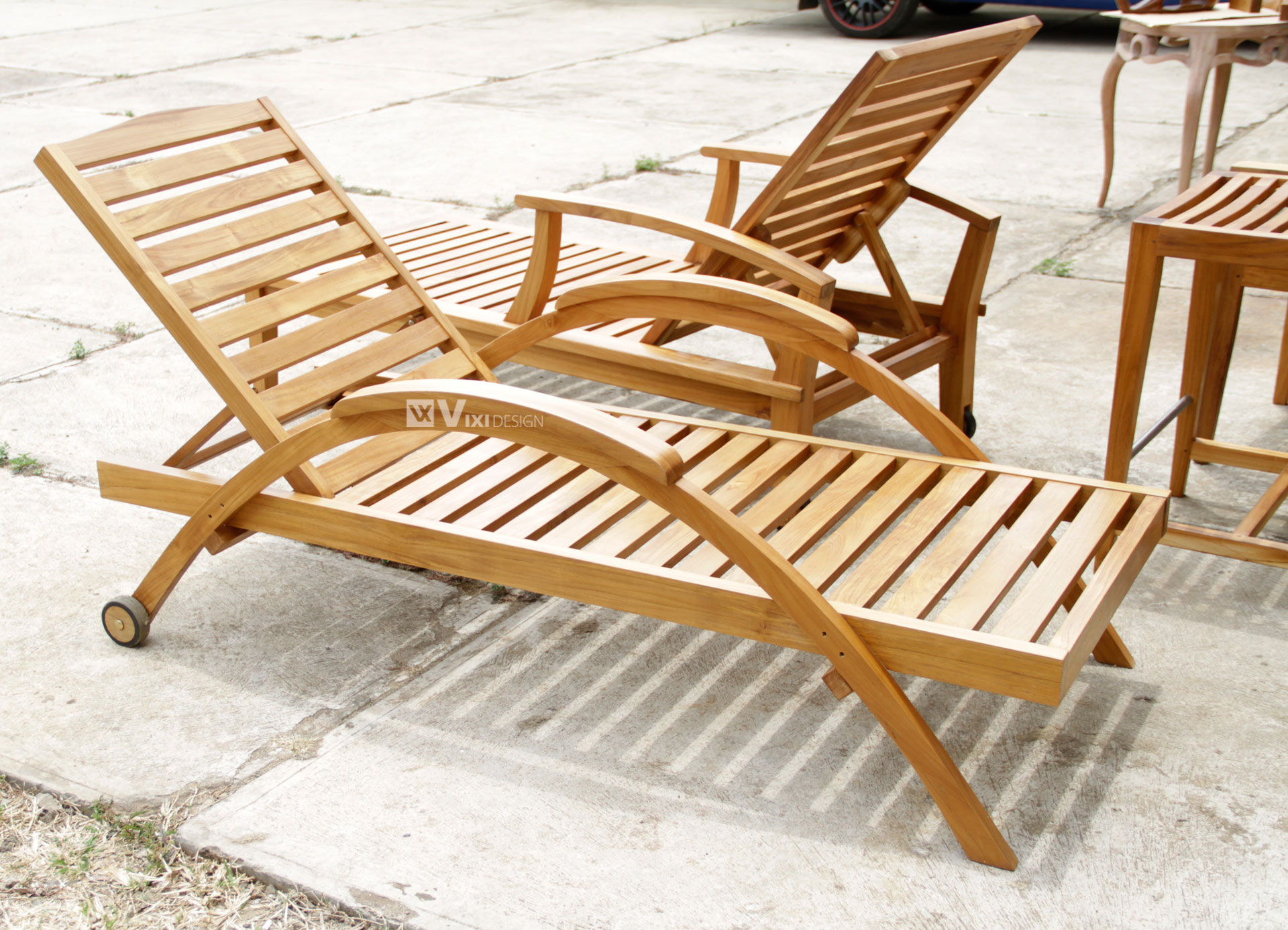 teak outdoor furniture sun lounger